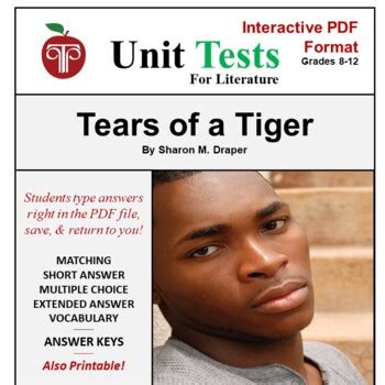 tears of a tiger multiple choice test|Tears of a Tiger .